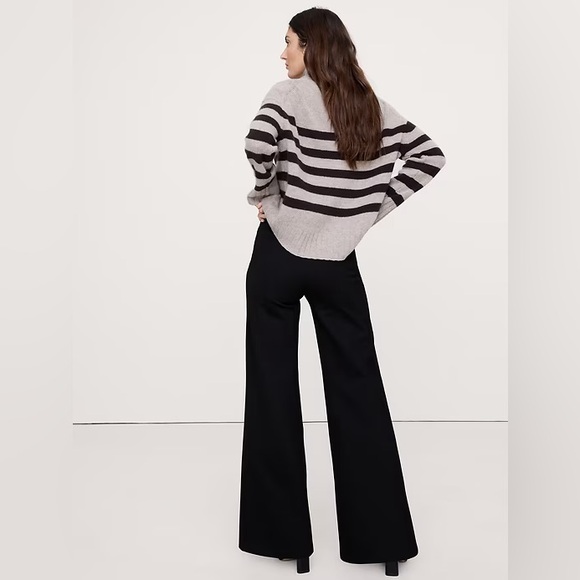 High Rise Wide Leg Everywhere Ponte Pull-On Pant Banana Republic - Picture 2 of 6